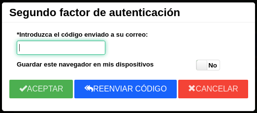 Segundo factor de autenticación Segundo factor de autenticación